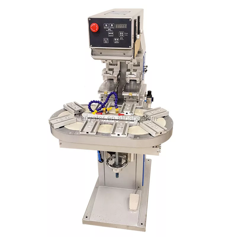 2色ロータリーテーブルパッド印刷機